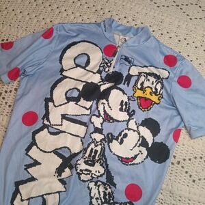 Vintage Giordana Disney Goofy Mickey Donald Cycling Jersey Made in Italy Adult M